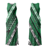 Personalised Aotearoa Ngati Raukawa Couples Matching Tank Maxi Dress and Hawaiian Shirt New Zealand Maori Tribal Fern Pattern