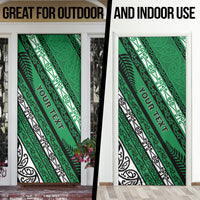 Personalised Aotearoa Ngati Raukawa Door Cover New Zealand Maori Tribal Fern Pattern