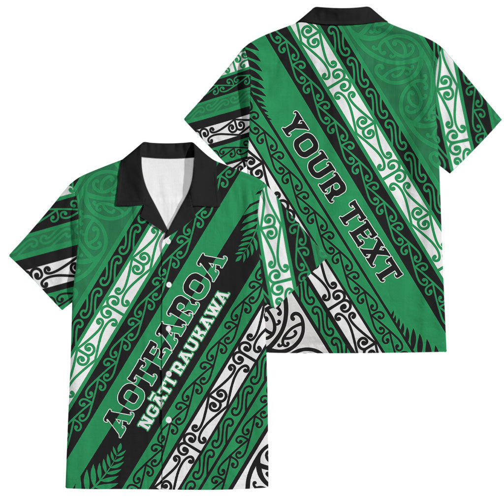 Personalised Aotearoa Ngati Raukawa Family Matching Mermaid Dress and Hawaiian Shirt New Zealand Maori Tribal Fern Pattern