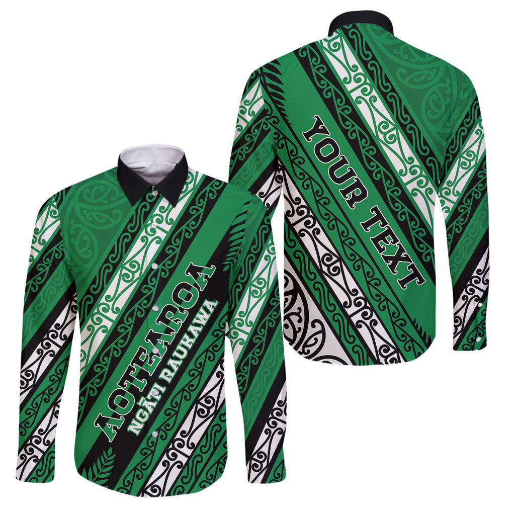 Personalised Aotearoa Ngati Raukawa Family Matching Mermaid Dress and Hawaiian Shirt New Zealand Maori Tribal Fern Pattern