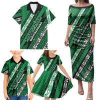 Personalised Aotearoa Ngati Raukawa Family Matching Puletasi and Hawaiian Shirt New Zealand Maori Tribal Fern Pattern