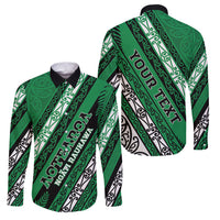 Personalised Aotearoa Ngati Raukawa Family Matching Puletasi and Hawaiian Shirt New Zealand Maori Tribal Fern Pattern