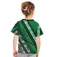 Personalised Aotearoa Ngati Raukawa Kid T Shirt New Zealand Maori Tribal Fern Pattern