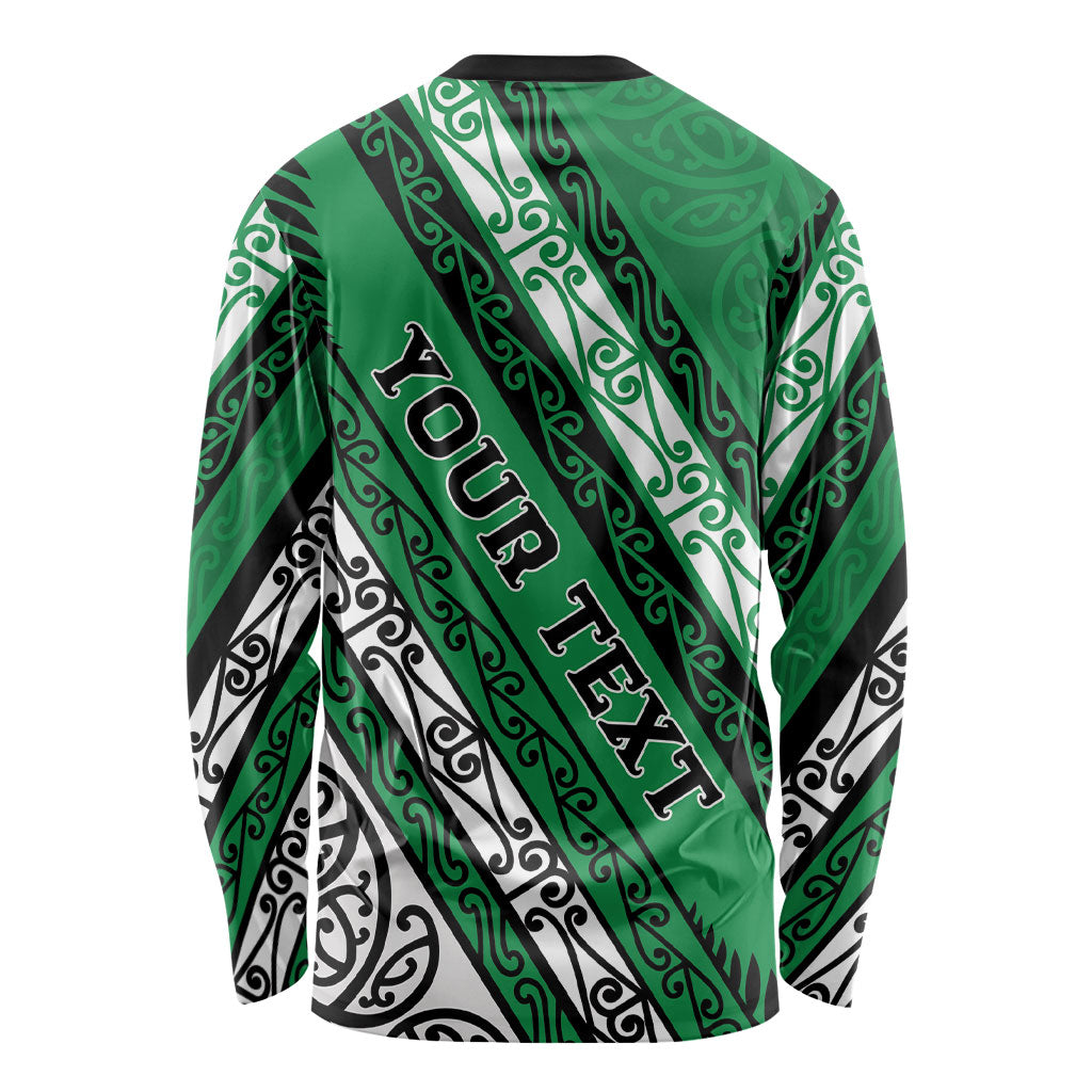 Personalised Aotearoa Ngati Raukawa Long Sleeve Shirt New Zealand Maori Tribal Fern Pattern