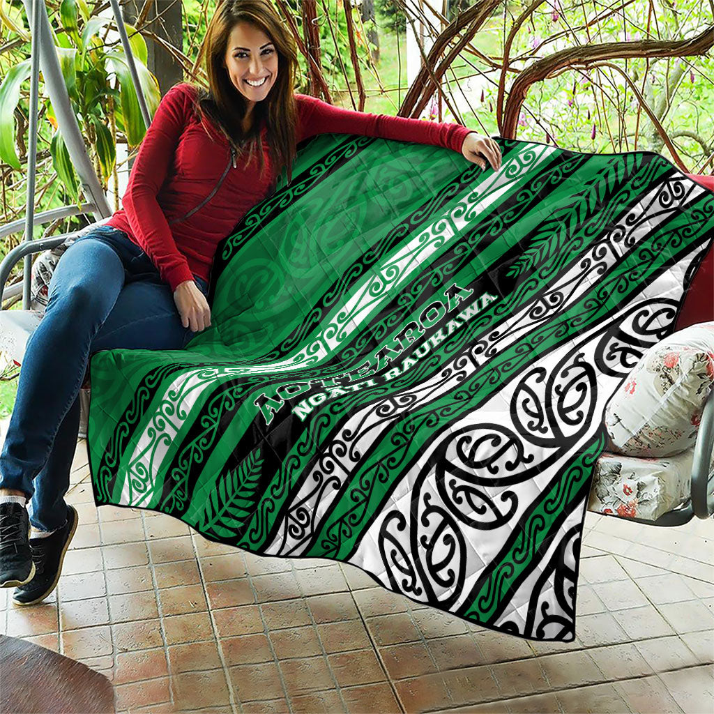 Aotearoa Ngati Raukawa Quilt New Zealand Maori Tribal Fern Pattern