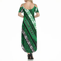 Personalised Aotearoa Ngati Raukawa Summer Maxi Dress New Zealand Maori Tribal Fern Pattern