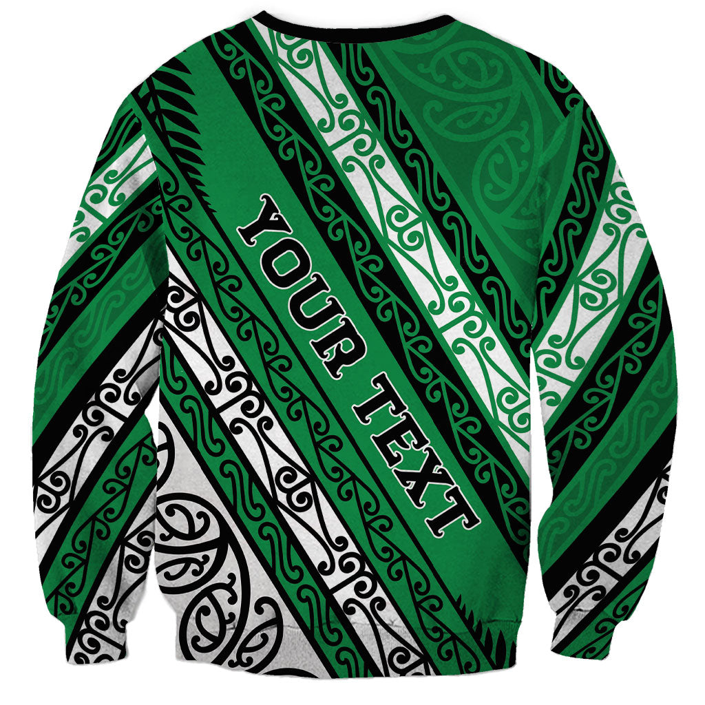 Personalised Aotearoa Ngati Raukawa Sweatshirt New Zealand Maori Tribal Fern Pattern