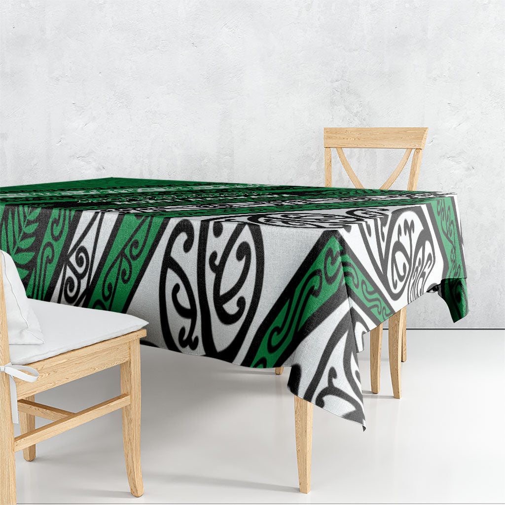 Aotearoa Ngati Raukawa Tablecloth New Zealand Maori Tribal Fern Pattern
