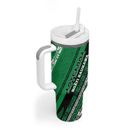 Personalised Aotearoa Ngati Raukawa Tumbler With Handle New Zealand Maori Tribal Fern Pattern