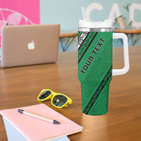 Personalised Aotearoa Ngati Raukawa Tumbler With Handle New Zealand Maori Tribal Fern Pattern