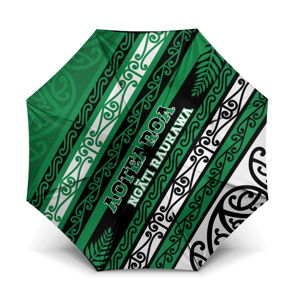 Aotearoa Ngati Raukawa Umbrella New Zealand Maori Tribal Fern Pattern