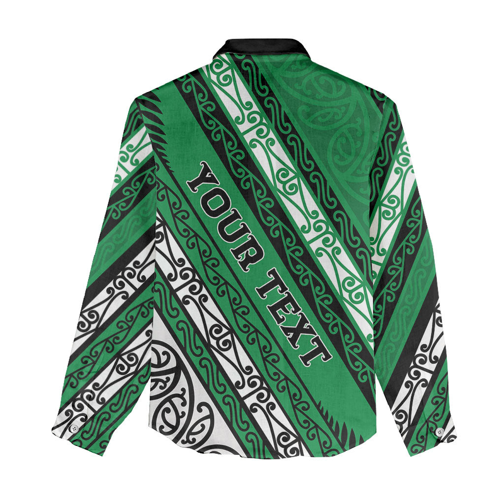 Personalised Aotearoa Ngati Raukawa Women Casual Shirt New Zealand Maori Tribal Fern Pattern