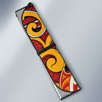 Aotearoa Waikato Tainui Auto Sun Shade Maori Tribal Pattern Koru Motif