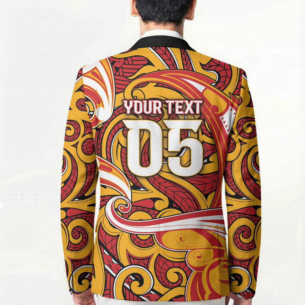Custom Aotearoa Waikato Tainui Blazer Maori Tribal Pattern Koru Motif