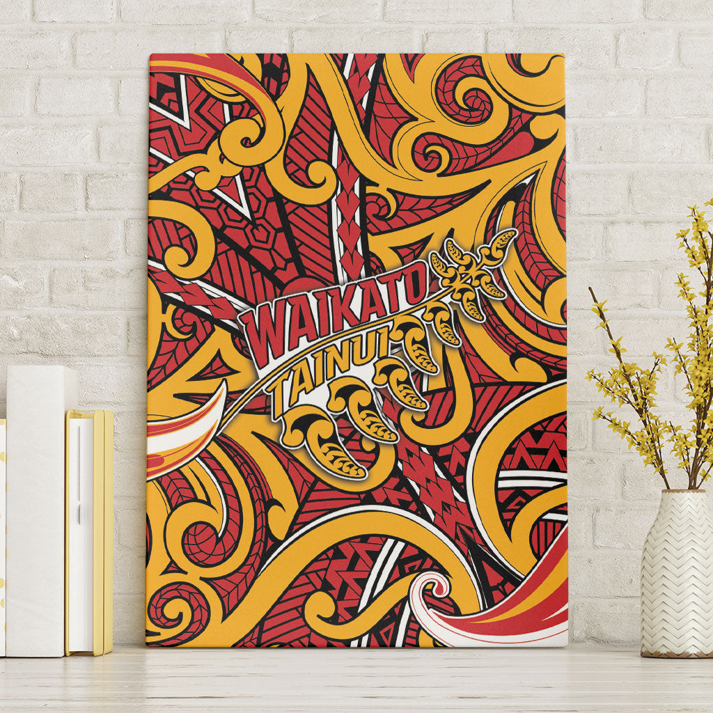 Aotearoa Waikato Tainui Canvas Wall Art Maori Tribal Pattern Koru Motif