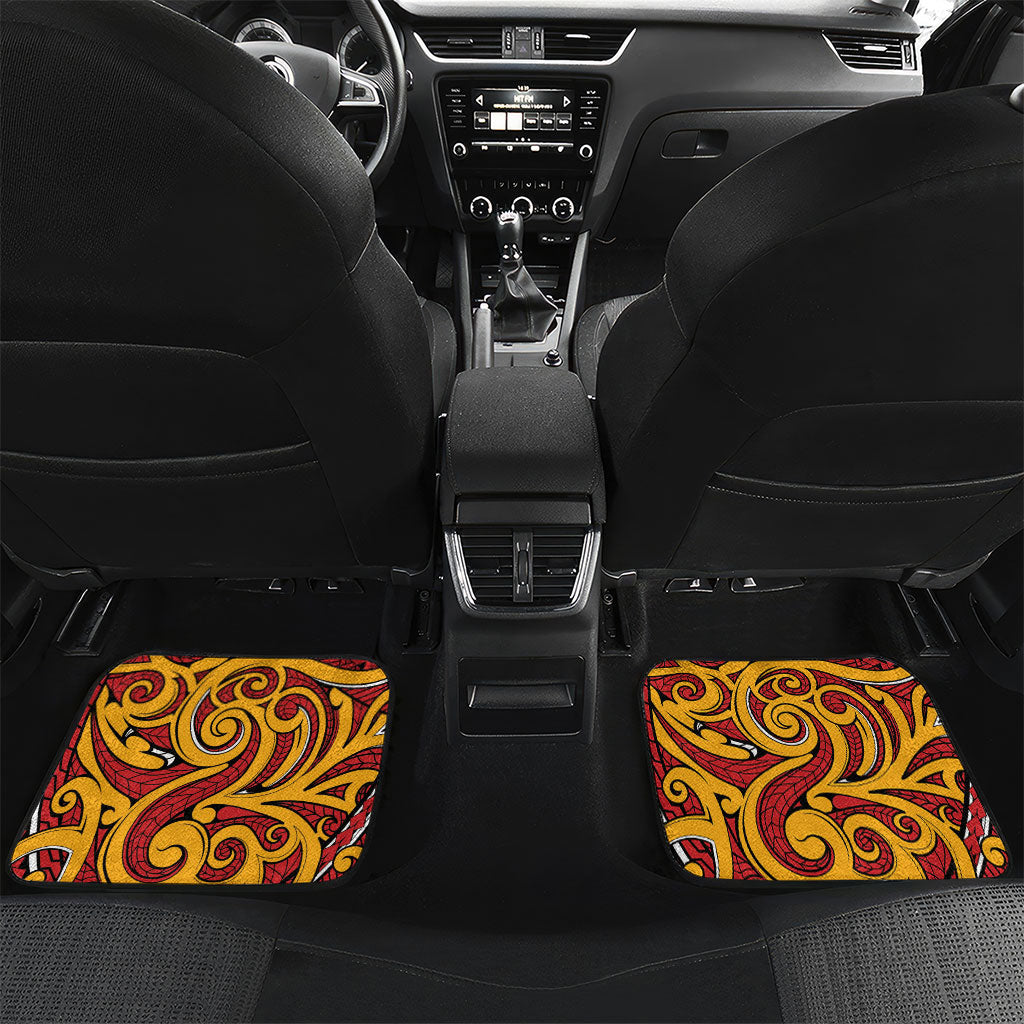 Custom Aotearoa Waikato Tainui Car Mats Maori Tribal Pattern Koru Motif