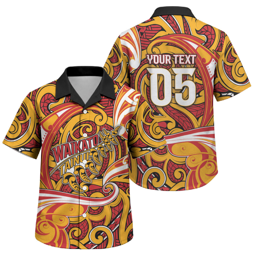 Custom Aotearoa Waikato Tainui Family Matching Off Shoulder Short Dress and Hawaiian Shirt Maori Tribal Pattern Koru Motif