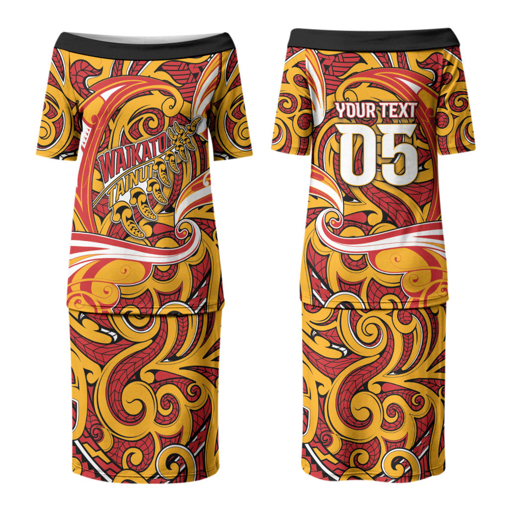 Custom Aotearoa Waikato Tainui Family Matching Puletasi and Hawaiian Shirt Maori Tribal Pattern Koru Motif