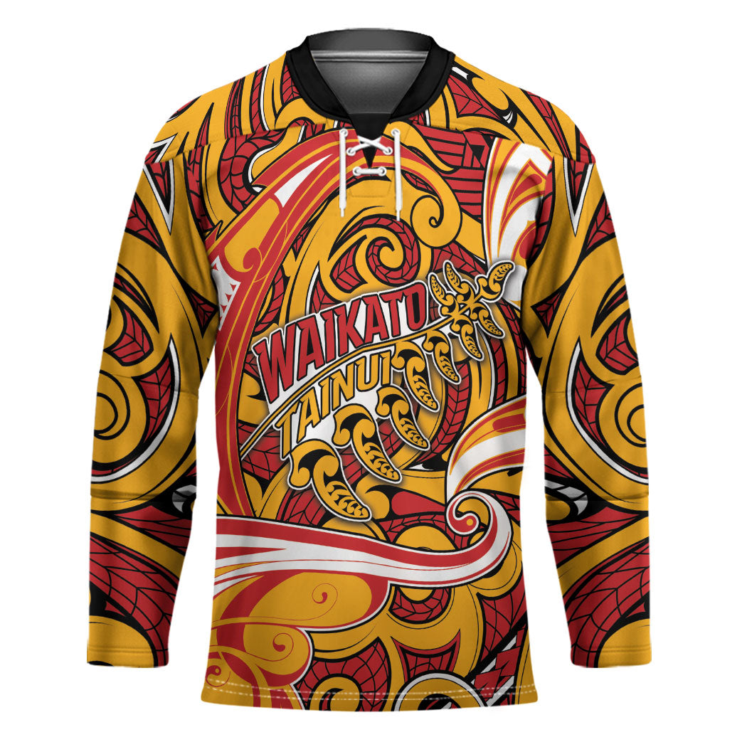 Custom Aotearoa Waikato Tainui Hockey Jersey Maori Tribal Pattern Koru Motif
