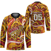 Custom Aotearoa Waikato Tainui Hockey Jersey Maori Tribal Pattern Koru Motif