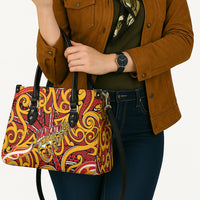 Aotearoa Waikato Tainui Leather Bag Maori Tribal Pattern Koru Motif