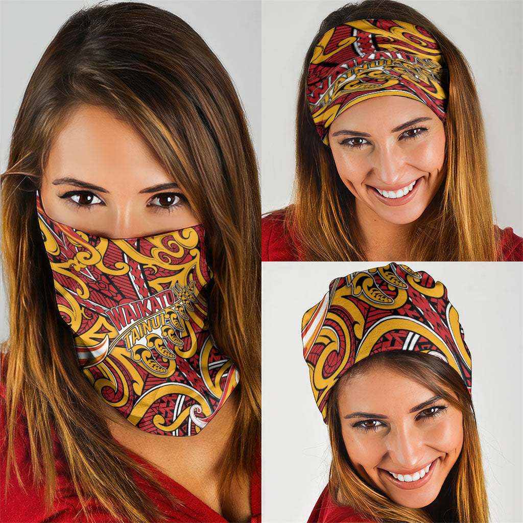 Aotearoa Waikato Tainui Neck Gaiter Maori Tribal Pattern Koru Motif
