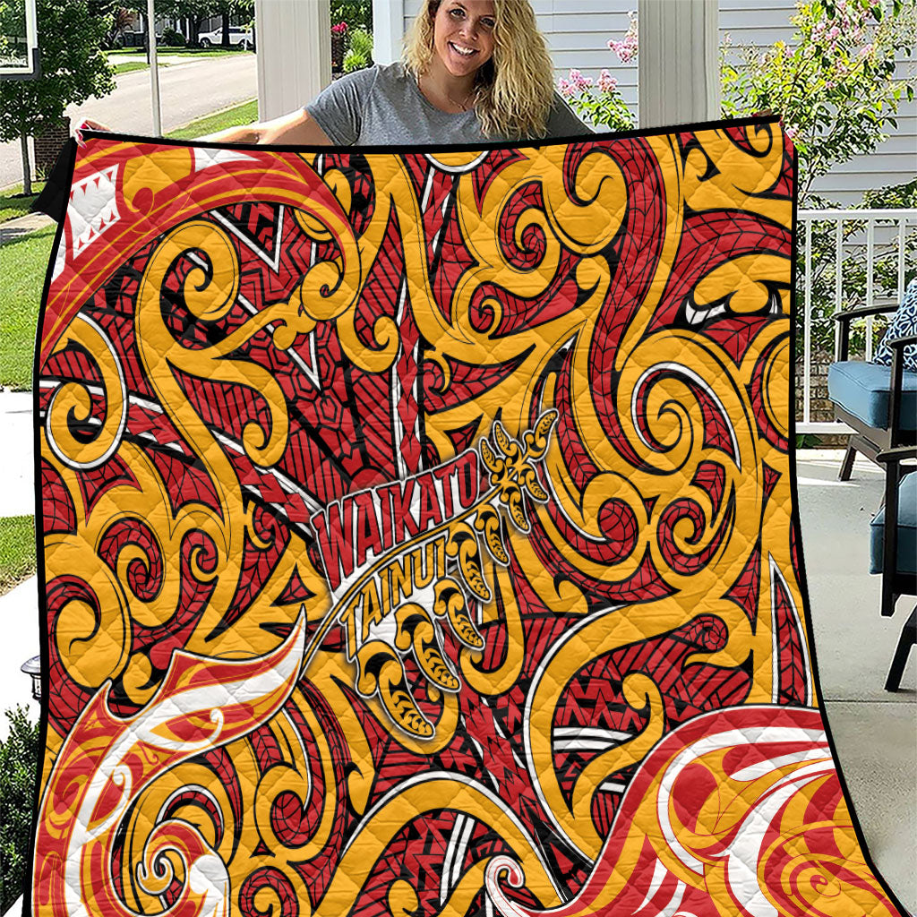 Aotearoa Waikato Tainui Quilt Maori Tribal Pattern Koru Motif