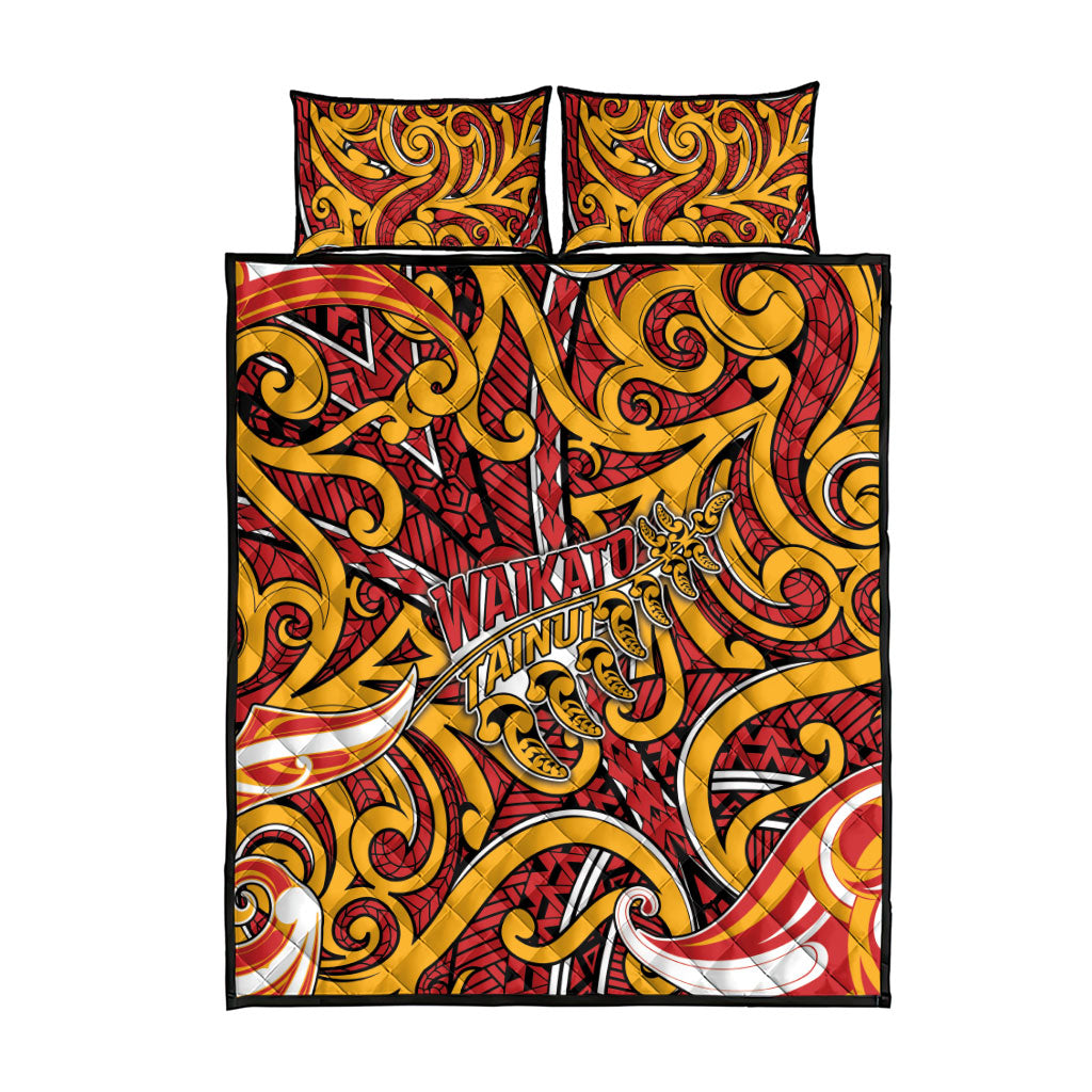 Aotearoa Waikato Tainui Quilt Bed Set Maori Tribal Pattern Koru Motif