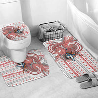 French Polynesian Christmas Bathroom Set Santa Riding Hammerhead Shark Tahitian