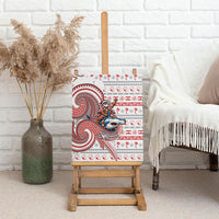 French Polynesian Christmas Canvas Wall Art Santa Riding Hammerhead Shark Tahitian DT05 - Polynesian Pride