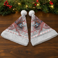 French Polynesian Christmas Santa Hat Santa Riding Hammerhead Shark Tahitian