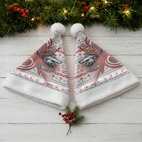 French Polynesian Christmas Santa Hat Santa Riding Hammerhead Shark Tahitian