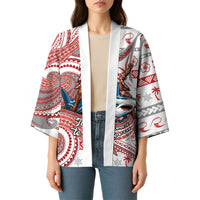 French Polynesian Christmas Kimono Santa Riding Hammerhead Shark Tahitian DT05 - Polynesian Pride