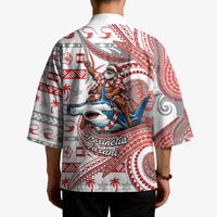 French Polynesian Christmas Kimono Santa Riding Hammerhead Shark Tahitian DT05 - Polynesian Pride