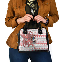 French Polynesian Christmas Shoulder Handbag Santa Riding Hammerhead Shark Tahitian DT05 - Polynesian Pride