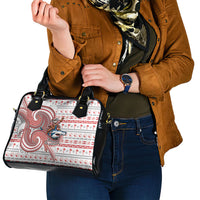 French Polynesian Christmas Shoulder Handbag Santa Riding Hammerhead Shark Tahitian DT05 - Polynesian Pride