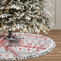 French Polynesian Christmas Tree Skirt Santa Riding Hammerhead Shark Tahitian DT05 - Polynesian Pride