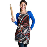 Aotearoa Christmas Apron Santa Riding Humpback Whale Maori Koru DT05 - Polynesian Pride