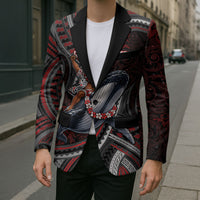 Aotearoa Christmas Blazer Santa Riding Humpback Whale Maori Koru DT05 - Polynesian Pride