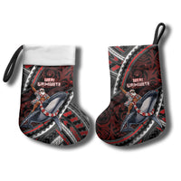 Aotearoa Christmas Stocking Santa Riding Humpback Whale Maori Koru
