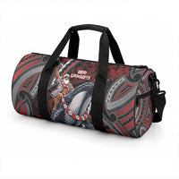 Aotearoa Christmas Duffle Bag Santa Riding Humpback Whale Maori Koru