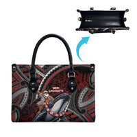 Aotearoa Christmas Leather Bag Santa Riding Humpback Whale Maori Koru