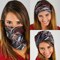 Aotearoa Christmas Neck Gaiter Santa Riding Humpback Whale Maori Koru DT05 - Polynesian Pride
