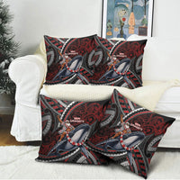 Aotearoa Christmas Pillow Cover Santa Riding Humpback Whale Maori Koru DT05 - Polynesian Pride