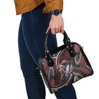 Aotearoa Christmas Shoulder Handbag Santa Riding Humpback Whale Maori Koru DT05 - Polynesian Pride