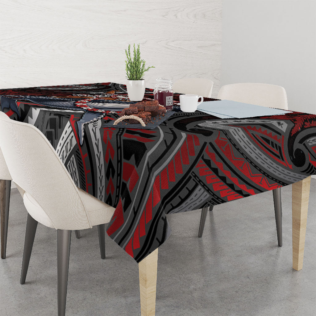 Aotearoa Christmas Tablecloth Santa Riding Humpback Whale Maori Koru DT05 - Polynesian Pride