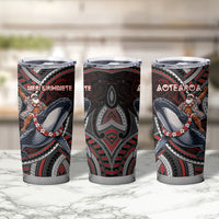 Aotearoa Christmas Tumbler Cup Santa Riding Humpback Whale Maori Koru DT05 - Polynesian Pride