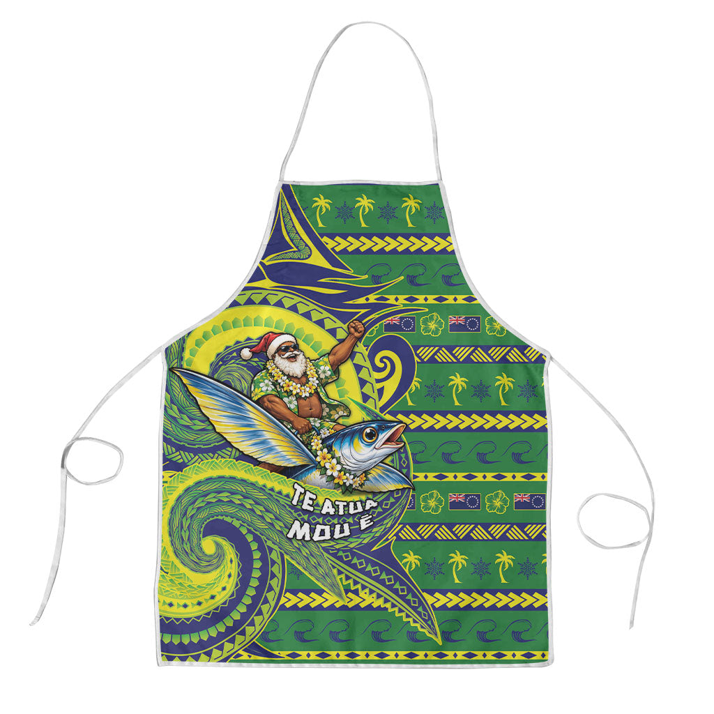 Cook Islands Christmas Apron Santa Riding Flying Fish