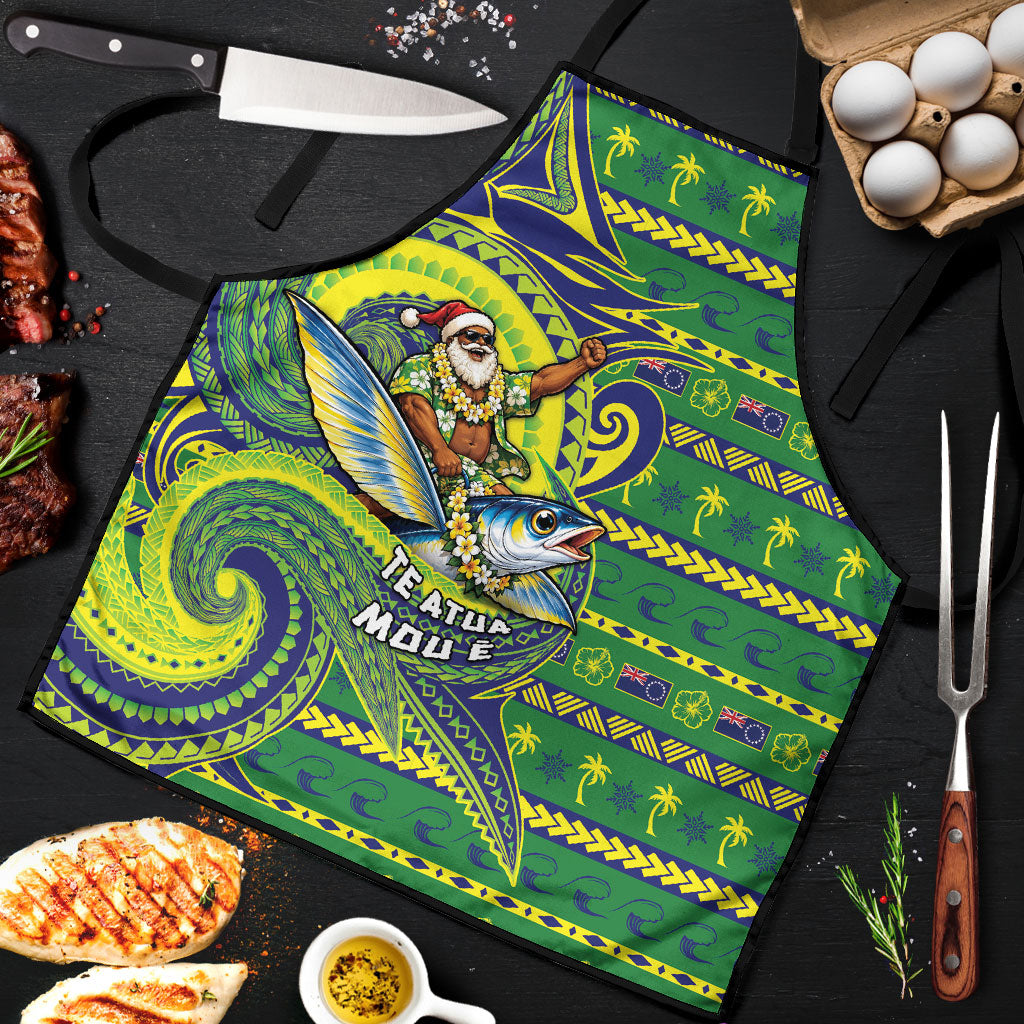 Cook Islands Christmas Apron Santa Riding Flying Fish