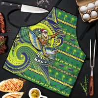 Cook Islands Christmas Apron Santa Riding Flying Fish